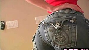 Аматорката Адисън се раздева и дразни своята стегната задница в домашно видео
