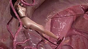 Tuja najstnica Tifa in pošast s tentaklami v polnem filmu 8m