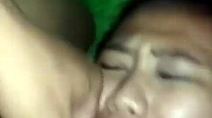 Indonesian wife gets naughty and enjoys the facial cumshot