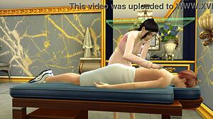 Корејска маћеха даје свом посинку сензуалну масажу у свом новом салону