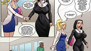 Карикатура показва последна сексуална среща на зрял черен мъж с млада блондинка