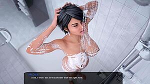 Poročena milfka postane nagajiva v 3D risani porno igri