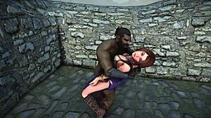 Najciemniejsze fantazje Ysoldas ożywają w przygodzie seksualnej w 3D roleplayu Skyrims