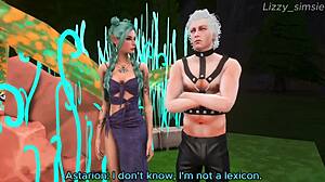 Astarion razvaja Tavs mokro muco in ejakulira v notranjosti v animaciji Sims 4 Hentai