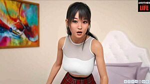 Lust Academy 2. sezon 61. bölümde etkileşimli Asyalı kızlar POV